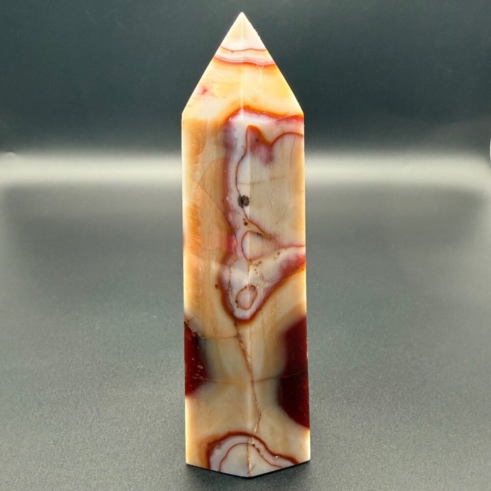 Natural Red Carnelian Tower Drusy Stone Obelisk Healing Crystal Reiki 6.5" 692g